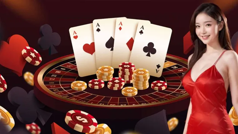 Live dealer presenting Baccarat cards at peso63